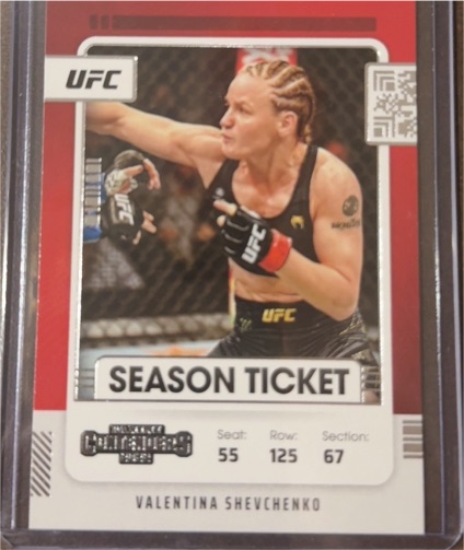 2022 Panini Chronicles UFC Contenders Season Ticket #109 Valentina Shevchenko — front