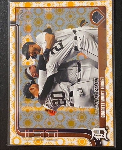 2025 Topps Series 2 #491 C'mere, You! Quartet Won't Forget Detroit Tigers — front