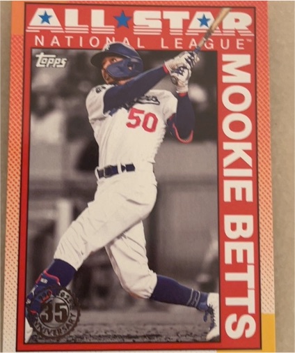 2025 Topps #90AS-33 Mookie Betts 1990 Topps Baseball 35th Anniversary All-Stars — front