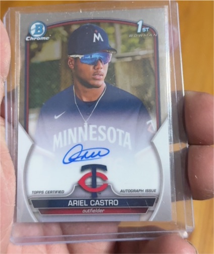 2023 Bowman Chrome #CPA-AC Ariel Castro — front