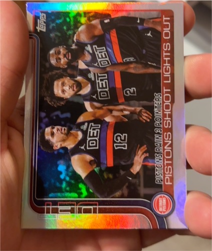 2025-26 Topps #279 Pistons Shoot Lights Out — front