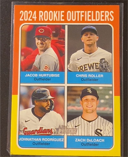 2024 Topps Heritage High Number #622 2024 Rookie Outfielders — front