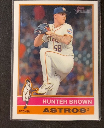 2025 Topps Heritage #428 Hunter Brown — front