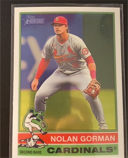 2025 Topps Heritage #18 Nolan Gorman — front