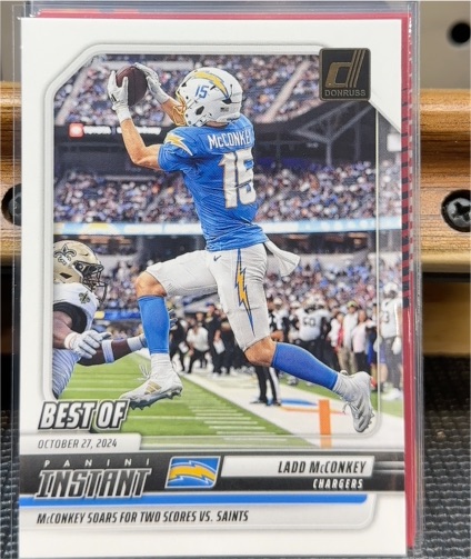 2025 Panini Donruss #INS-LMY Ladd McConkey Best of Instant — front