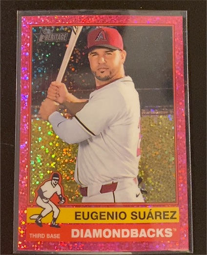 2025 Topps Heritage Chrome #223 Eugenio Suárez — front