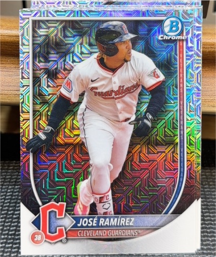 2025 Bowman Chrome #21 José Ramírez Mojo Refractor — front