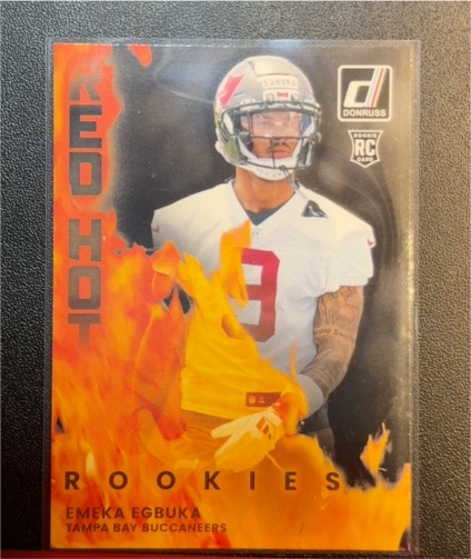 2025 Donruss Red Hot Rookies #RHR-EMK Emeka Egbuka — front