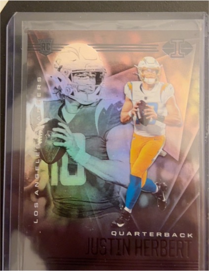 2020 Panini Illusions #7 Justin Herbert Rookie Card — front