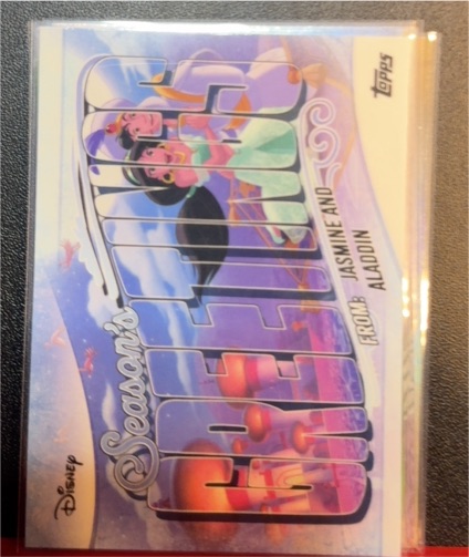 2025 Topps Disney Wonder Seasons Greetings #SG-9 Aladdin & Jasmine — front