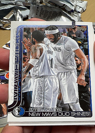2025-26 Topps #296 Incoming! New Mavs Duo Shines! — front