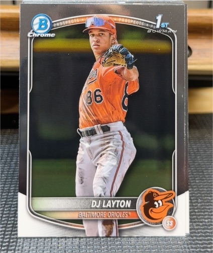 2025 Bowman Chrome #BCP-252 DJ Layton — front