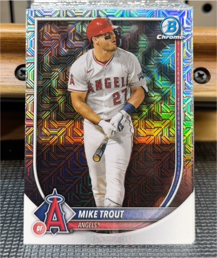 2025 Bowman Chrome #27 Mike Trout — front