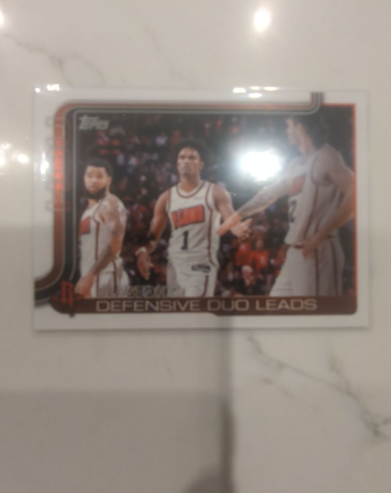 2025-26 Topps #297 Blastoff! Defensive Duo Leads Houston Rockets — front
