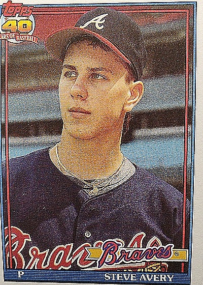 1990 Topps #348 Steve Avery — front