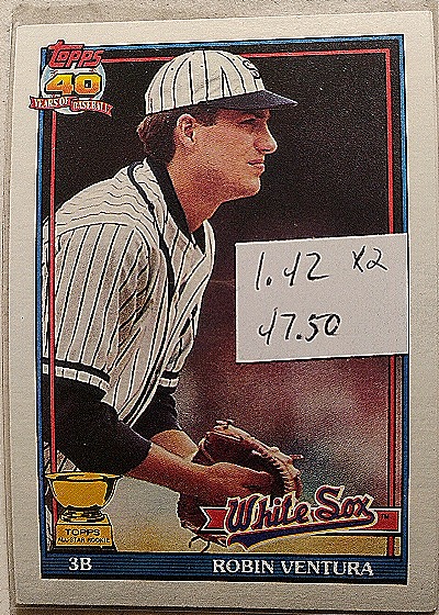 1991 Topps #3 Robin Ventura — front