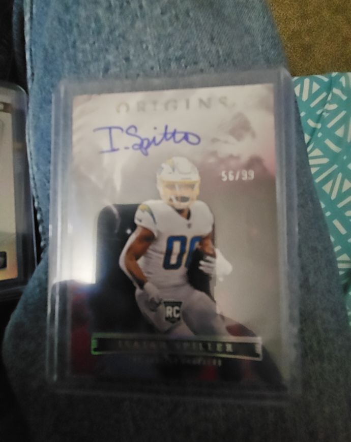 2022 Panini Origins #RAU-ISP Isaiah Spiller Rookie Autograph — front