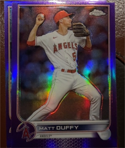 2022 Topps Chrome Update #USC73 Matt Duffy Purple Refractor — front