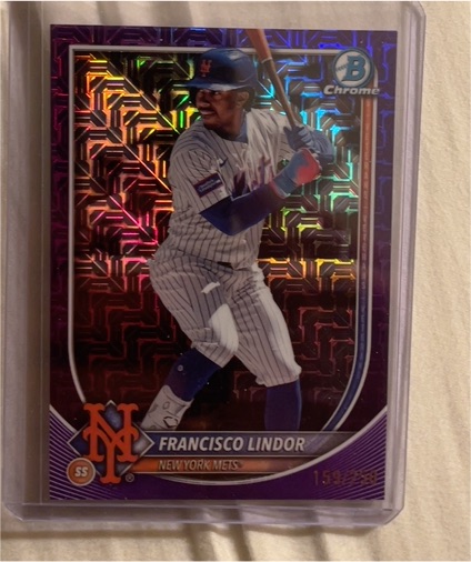 2025 Bowman Chrome #59 Francisco Lindor — front