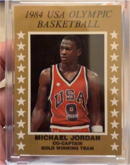 1984 USA Olympic Basketball #3 Michael Jordan — front
