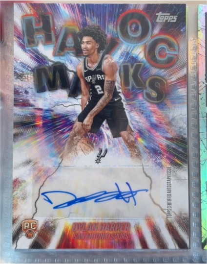 2025-26 Topps Basketball #HM-DH Dylan Harper Havoc Marks Rookie Auto Spurs RC — front