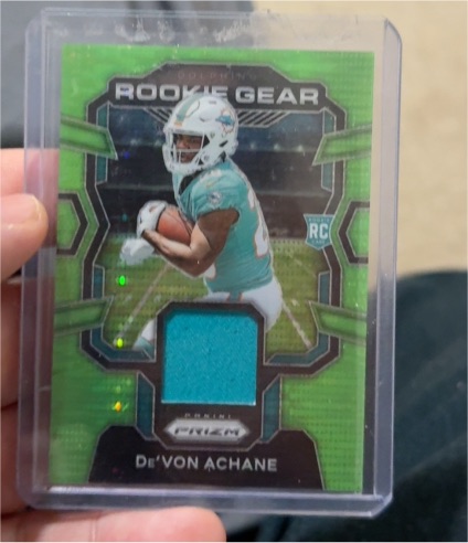 2023 Panini Prizm #RG-DA De'Von Achane Rookie Gear — front
