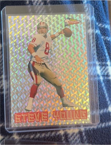 1993 Pacific Silver Prism Circular #20 Steve Young — front
