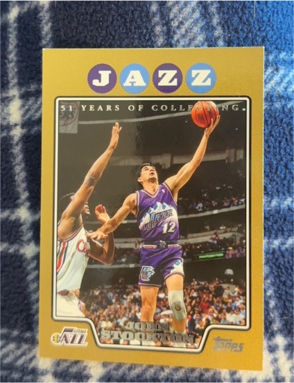 2008-09 Topps #166 John Stockton — front