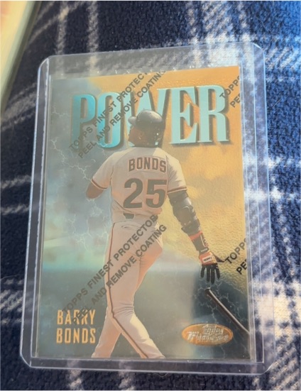 1997 Topps Finest Power Barry Bonds — front