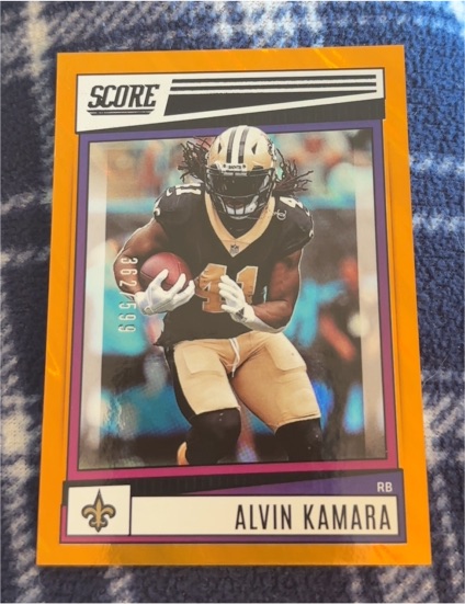 2022 Panini Score #58 Alvin Kamara — front