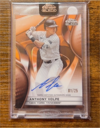 2025 Topps Chrome Black #CBA-AV Anthony Volpe — front