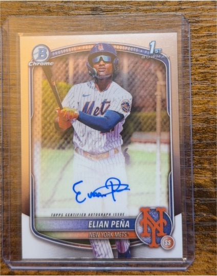 2025 Bowman Chrome Prospects Autograph #CPA-EP Elian Peña — front