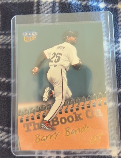 1999 Fleer Ultra The Book On #8 Barry Bonds — front