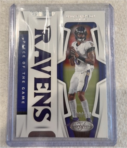 2024 Panini Certified Piece of the Game #POG-LJ Lamar Jackson — front