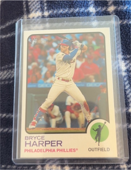 2022 Topps Heritage #245 Bryce Harper — front