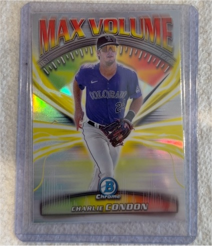 2025 Bowman Chrome #MV-15 Charlie Condon Max Volume — front