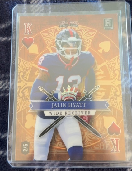 2023 Wild Card 5 Card Draw #2 Jalin Hyatt — front