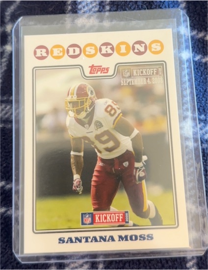 2008 Topps Kickoff Santana Moss — front