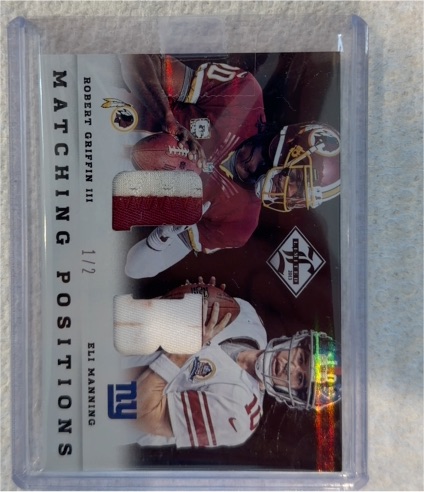 2013 Panini Limited Matching Positions #1 Robert Griffin III / Eli Manning — front