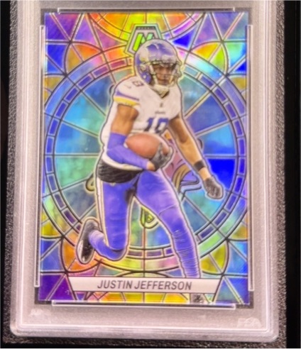 2023 Panini Mosaic Stained Glass #SG-15 Justin Jefferson — front