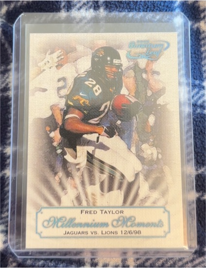 2000 Quantum Leaf Millennium Moments Fred Taylor — front