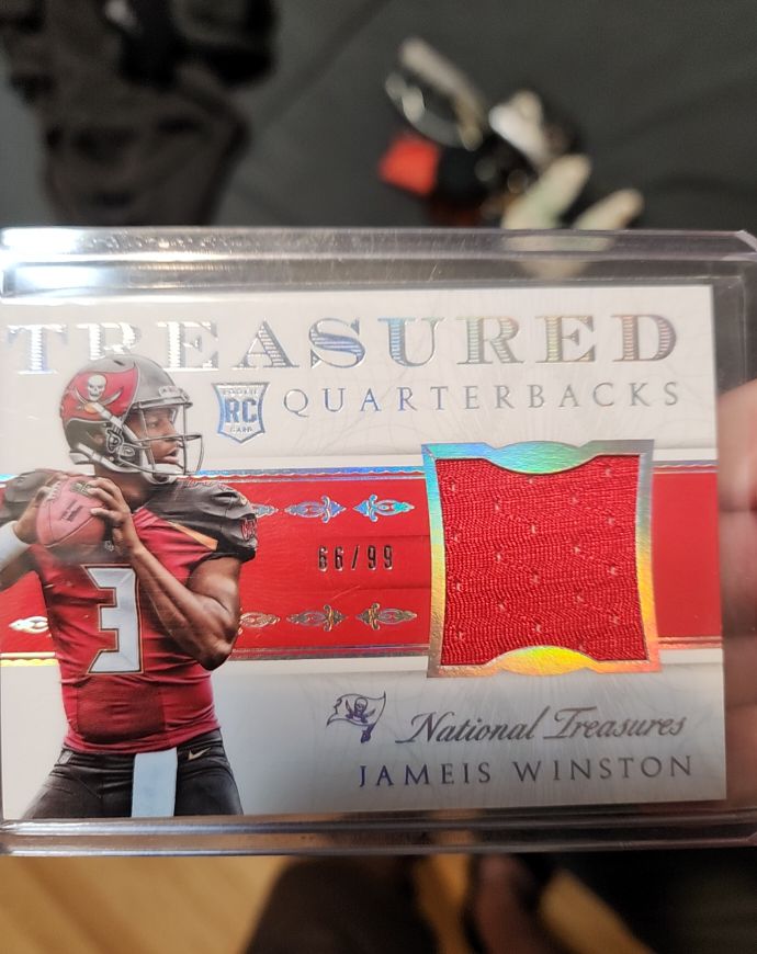 2015 Panini National Treasures Treasured Quarterbacks #TQB-JW Jameis Winston — front