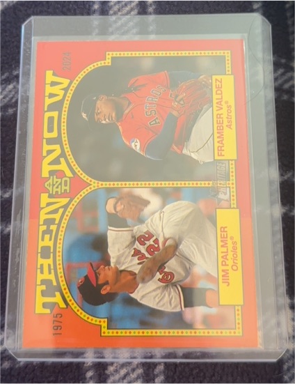 2024 Topps Heritage Then and Now #TAN-15 Framber Valdez / Jim Palmer — front