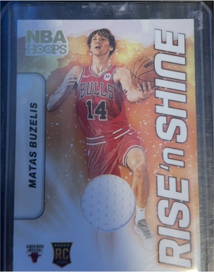 2024-25 Panini NBA Hoops Rise N Shine Memorabilia #RSM-MBB Matas Buzelis — front
