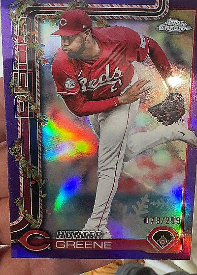 2025 Topps Chrome Holiday #HC139 Hunter Greene — front