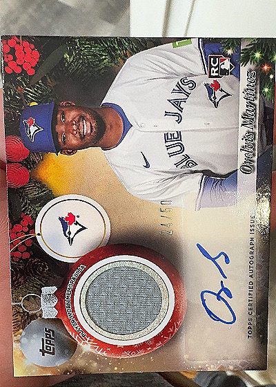 2025 Topps Holiday PAR-OM Orelvis Martinez — front