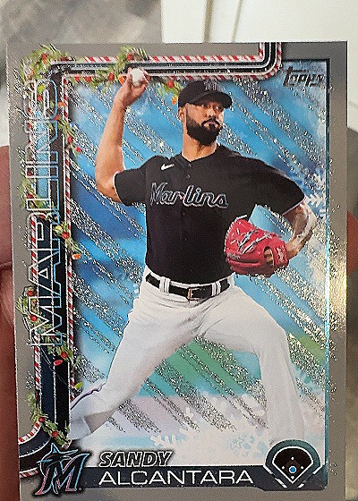2025 Topps Holiday #H144 Sandy Alcantara — front