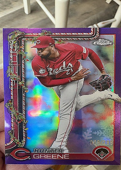 2025 Topps Holiday #HC139 Hunter Greene — front