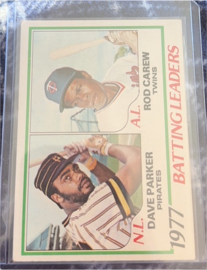 1978 Topps #201 1977 Batting Leaders Dave Parker / Rod Carew — front