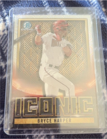 2023 Bowman Chrome #BI-13 Bryce Harper Bowman Iconic — front